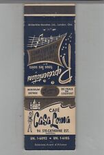 Matchbook Cover Cafe Casa Loma Montreal, Quebec picture
