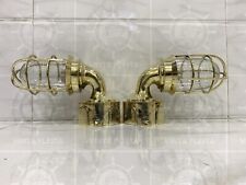 Decorate Your Space with Timeless Elegance Antique Brass Wall Sconce Fixture 2Pc picture
