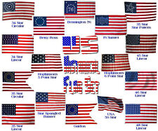 3x5 ft Wholesale Lot of USA US American American Historical Set Flags Flag 3'x5' picture