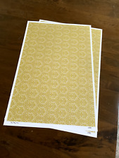 Dollhouse Wallpaper 1:12 Scale Annabelle Reverse Damask Yellow Gold picture