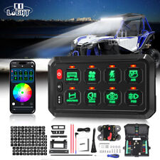RGB 8 Gang Switch Panel Strobe Bluetooth Circuit Control Box For LED Light Bar picture