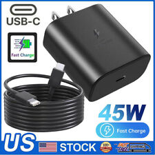 45W Super Fast USB C Wall Charger 3/6FT Cable For Samsung Galaxy S24 S23 S22 S21 picture