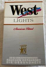 Vintage West Lights Cigarette Cigarettes Cigarette Paper Box Empty Cigarette picture
