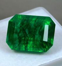 Certified Natural Colombian Green Emerald 11.15 Ct Emerald Cut Loose Gemstone picture