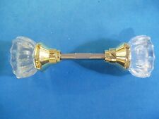 GLASS DOOR KNOBS WITH BRASS FINISH BASE VINTAGE STYLE picture