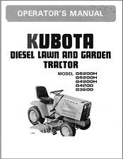 TRACTOR OPERATOR MAINTENANCE MANUAL FITS KUBOTA G6200H G5200H G4200H G4200 G3200 picture