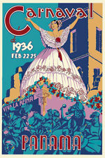 1936 Panama Carnival Vintage Style Travel Wall Art Home Decor - POSTER 20