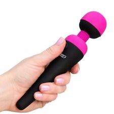 Palm Power Personal Wand Silicone Body Massager Fuschia - Super Strong picture