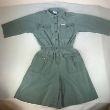 Dreams vintage jumpsuit romper Womens small army green coverall one piece picture
