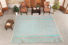 8x9 Hand Knotted Oriental Awesome Vintage Wool Traditional Geometric Area Rug picture