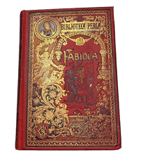 Antique Catholic Book Decorative Binding Fabiola Wiseman 1876 Biblioteca Perla picture