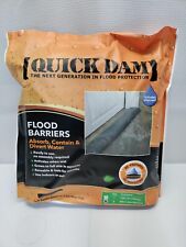 Quick Dam Water Activated Flood Barriers 2 PACK - 5 Ft Absorbs 4 Gallons Black picture