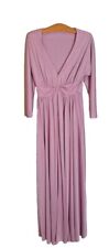 Vtg 70s 80s Shannon Rodgers/Jerry Silverman Pink Goddess Gown Disco DRESS Sz S/M picture