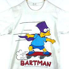Vintage Bartman Bart Simpson The Simpsons T-Shirt Small 1990 White Cartoon 90s picture