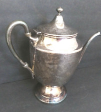 FB Rogers Coffee Pot Teapot Silverplate Silver With Lid 10 H x 5 W x 4 D picture