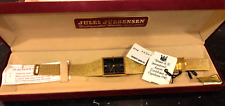 Vintage Jules Jurgensen Diamond Mens Quartz Watch Style-4434-B Italy Mesh Band picture