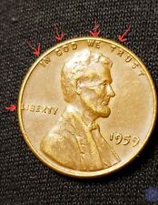 1959 Lincoln Penny No Mint - Errors On Top Rim, 