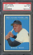 1961 TOPPS #482 WILLIE MAYS PSA 8 NY GIANTS HOF *B61481 picture