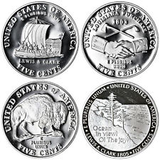2004 S 2005 S Jefferson Nickels Gem DCam Proof Run 4 Coin WJ Set US Mint Lot picture