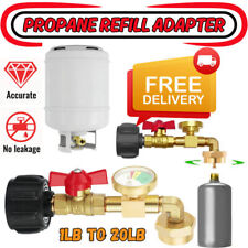 Tank Propane Refill Elbow Adapter 1LB-20LB with Gauge And ON-Off Control Valve picture