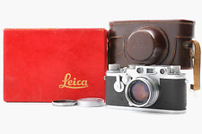 Rare Box [MINT Red Dial Timer Model] Leica III F Camera Body 5cm F2 Lens JAPAN picture