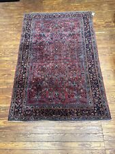 Antique Sarouk Vegetable Dye Floral Hand-knotted Area Rug 4’4”x6’6” 71 picture