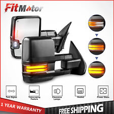 Power Heated Tow Mirrors Kit For Chevy Silverado GMC Sierra Dynamic Turn Signal picture