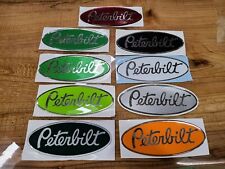 replacement peterbilt emblems genuine decals red ,green, white, black, blue new picture
