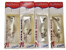 Vintage LOT Of 4 NEW NORMAN LURES USA CRANKBAITS DEEP BABY N  