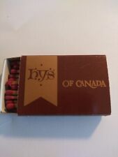 Vintage Wooden Matches From Hy's Of Canada picture