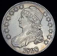 1828 Capped Bust Half Dollar AU (Details - Cleaned) | Square Base 2 Large 8's picture