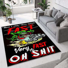 Hot Rod Fast Very Fast Rat Fink Doormat Hot Rod Door Mat Non Slip Mat Durable picture