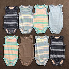8-Pack Hanes Baby Bodysuit Ultimate Flexy Sleeveless Boys & Girls 18-24 M NWOT picture