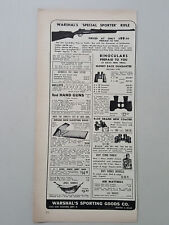 1950 Warshal's Sporting Goods Seattle Guns Binoculars  Vtg Magazine Print Ad picture