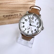 Classic Shinola Runwell  White Dial With Brown Leather Men Women New Watch 41mm picture