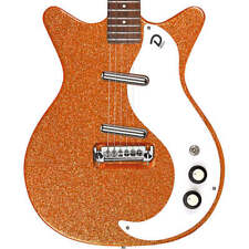 Danelectro D59M Plus Metalflake Electric Guitar in Orange picture