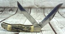 Vintage Kabar Ka-Bar 1184 Big Folding Hunter Pocket Knife 2 Blade picture