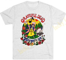 Vintage 80s Grateful Dead Summer '89 White Shirt Print Front KJ86189 picture