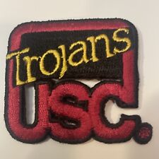 USC SOUTHERN CAL TROJANS Vintage Embroidered Iron On Patch  1.75” X 1.5” picture