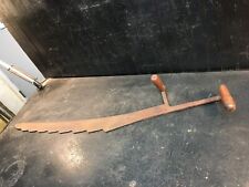 Vintage Antique Primitive HAY , ICE Cutting Knife Hand Saw 36IN  Barn Farm Tool picture