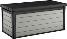 Keter Denali 150 Gallon Resin Large Deck Box ~ New ~  Grey & Black picture