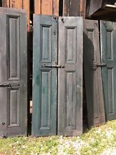 Vtg  1 Pair  Old  Wooden Door Shutters Architectural Salvage Screen 71 In X 28in picture