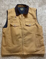 Wyoming Traders Men’s Brown Canvas Western Workwear Conceal Carry Vest Size L picture