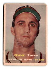 1957 Topps Frank Torre  #37   Milwaukee Braves Baseball Card picture