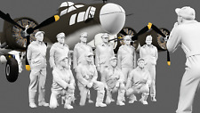 WWII USAAF Bomber Crew Photo - 11 Figure Set picture