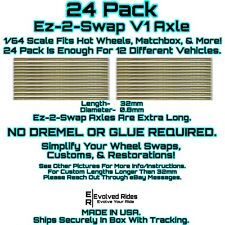 Ez-2-Swap Axle 24Pk 32mm | Hot Wheels Matchbox 1/64 Scale Custom Real Riders picture