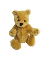 Vintage Miniature Teddy Bear Pale Blonde Mohair Plush Jointed Toy picture