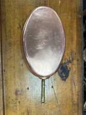 Vtg Waldow 10x15.5” Copper Fish Fry Pan Brass Handle USA BKLYN NY Rare HTF picture