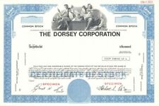 Dorsey Corp. - 1927 dated Specimen Stock Certificate - Specimen Stocks & Bonds picture