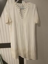 Stunning Sundance Cream Nicolette Dress with Darder Cream Embroidery Size Large  picture